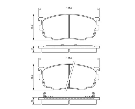 Brake Pad Set, disc brake BP1130 Bosch, Image 6