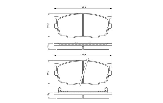 Brake Pad Set, disc brake BP1130 Bosch, Image 6