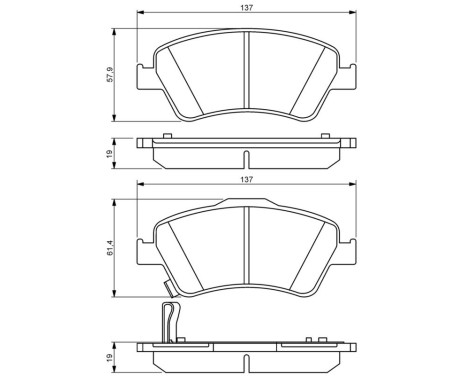 Brake Pad Set, disc brake BP1132 Bosch, Image 8