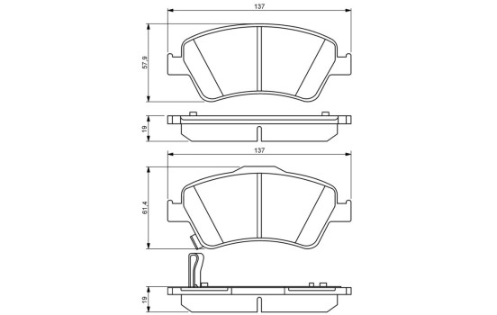 Brake Pad Set, disc brake BP1132 Bosch, Image 8