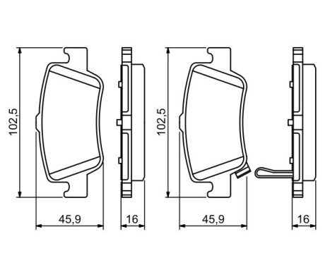 Brake Pad Set, disc brake BP1133 Bosch, Image 5