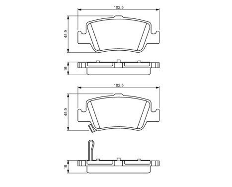 Brake Pad Set, disc brake BP1133 Bosch, Image 6