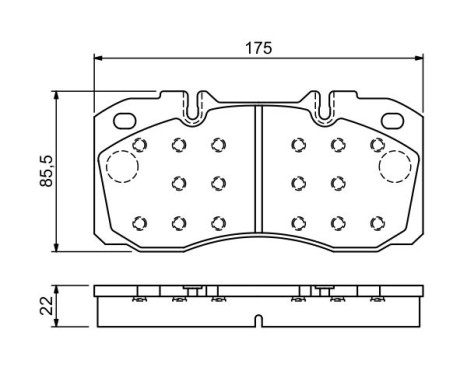 Brake Pad Set, disc brake BP1135 Bosch, Image 7