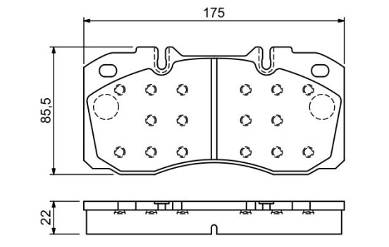 Brake Pad Set, disc brake BP1135 Bosch, Image 5