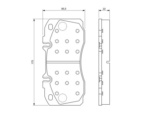 Brake Pad Set, disc brake BP1135 Bosch, Image 8
