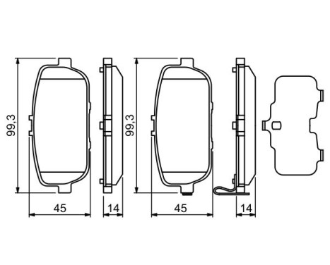 Brake Pad Set, disc brake BP1136 Bosch, Image 7