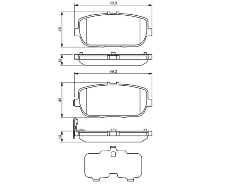 Brake Pad Set, disc brake BP1136 Bosch, Image 8