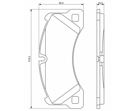 Brake Pad Set, disc brake BP1142 Bosch, Image 6