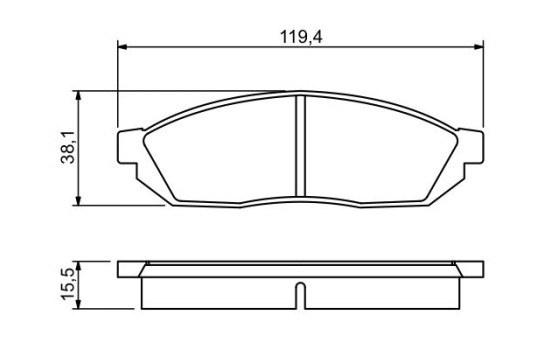 Brake Pad Set, disc brake BP1144 Bosch, Image 5
