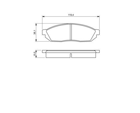 Brake Pad Set, disc brake BP1144 Bosch, Image 6