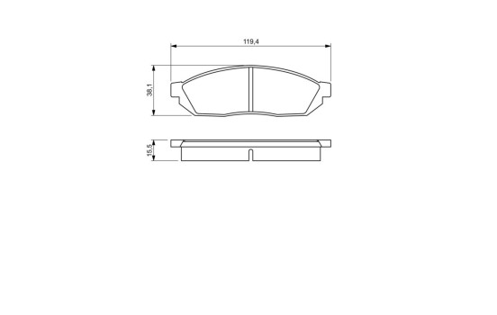 Brake Pad Set, disc brake BP1144 Bosch, Image 6