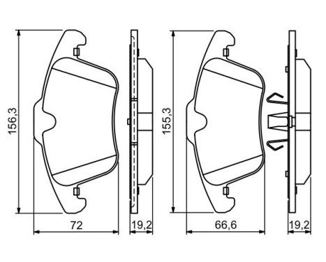 Brake Pad Set, disc brake BP1145 Bosch, Image 5