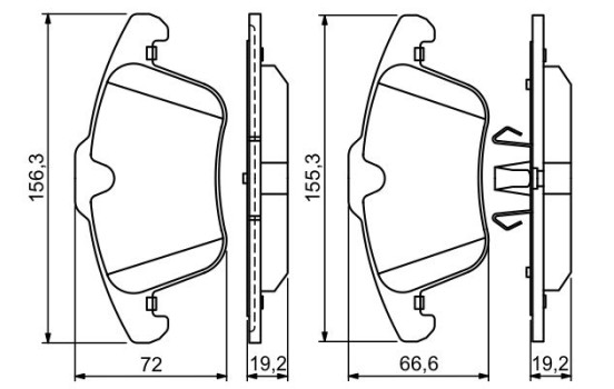 Brake Pad Set, disc brake BP1145 Bosch, Image 5