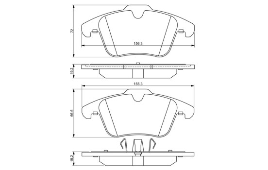 Brake Pad Set, disc brake BP1145 Bosch, Image 6