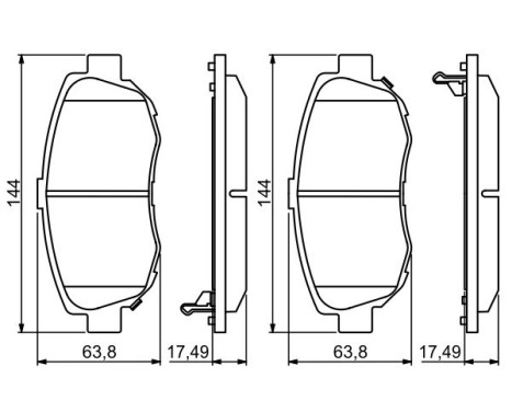 Brake Pad Set, disc brake BP1147 Bosch, Image 2