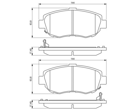 Brake Pad Set, disc brake BP1147 Bosch, Image 7