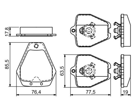 Brake Pad Set, disc brake BP1151 Bosch