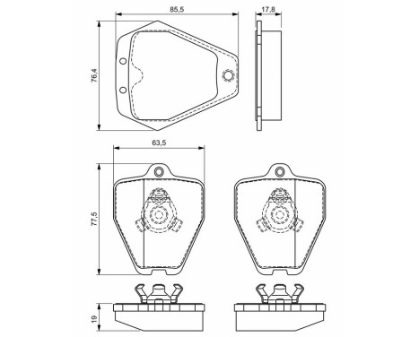Brake Pad Set, disc brake BP1151 Bosch, Image 6