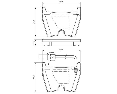 Brake Pad Set, disc brake BP1152 Bosch, Image 8
