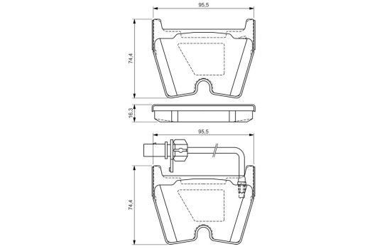 Brake Pad Set, disc brake BP1152 Bosch, Image 8