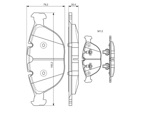 Brake Pad Set, disc brake BP1153 Bosch, Image 7