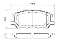 Brake Pad Set, disc brake BP1154 Bosch