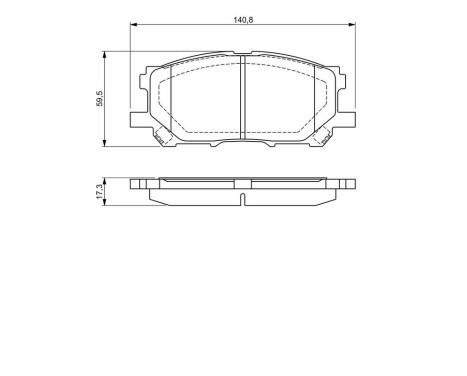 Brake Pad Set, disc brake BP1154 Bosch, Image 6