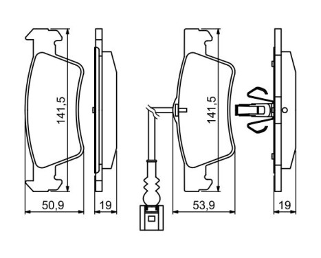 Brake Pad Set, disc brake BP1155 Bosch, Image 7