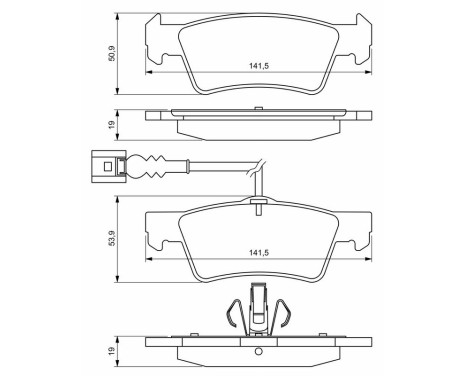 Brake Pad Set, disc brake BP1155 Bosch, Image 8