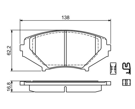 Brake Pad Set, disc brake BP1156 Bosch