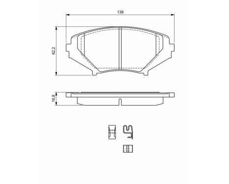 Brake Pad Set, disc brake BP1156 Bosch, Image 6