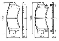 Brake Pad Set, disc brake BP1157 Bosch