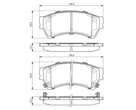 Brake Pad Set, disc brake BP1157 Bosch, Image 6