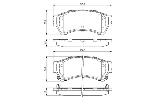 Brake Pad Set, disc brake BP1157 Bosch, Image 6