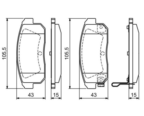 Brake Pad Set, disc brake BP1158 Bosch