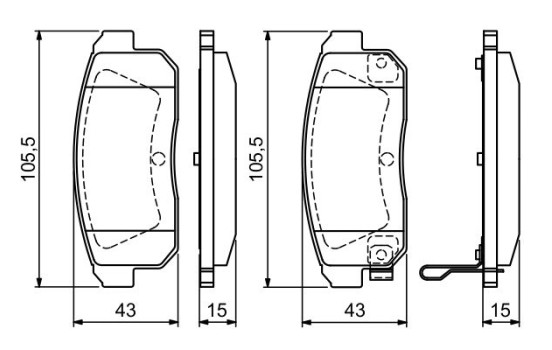 Brake Pad Set, disc brake BP1158 Bosch