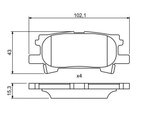 Brake Pad Set, disc brake BP1159 Bosch, Image 7