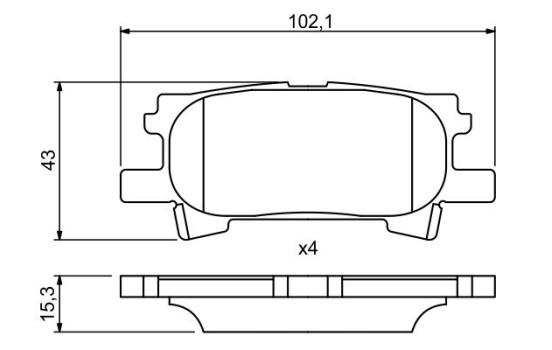 Brake Pad Set, disc brake BP1159 Bosch, Image 7