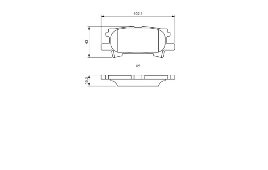 Brake Pad Set, disc brake BP1159 Bosch, Image 8