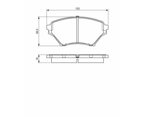 Brake Pad Set, disc brake BP1160 Bosch, Image 6