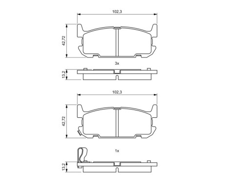 Brake Pad Set, disc brake BP1161 Bosch, Image 6