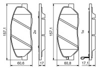 Brake Pad Set, disc brake BP1162 Bosch