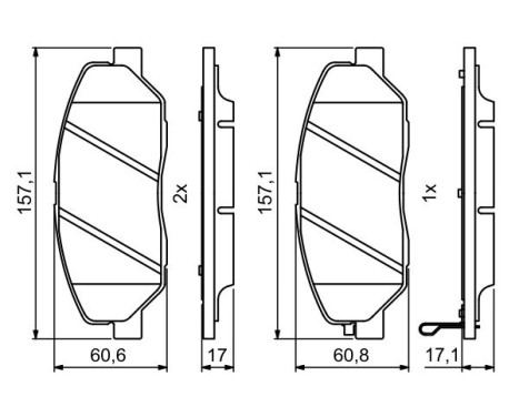 Brake Pad Set, disc brake BP1162 Bosch, Image 5