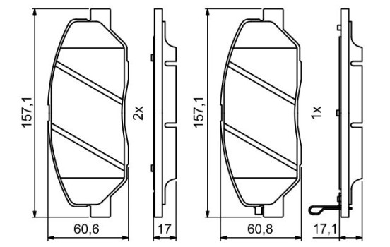 Brake Pad Set, disc brake BP1162 Bosch