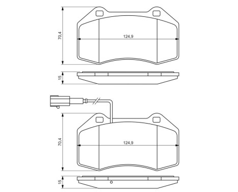Brake Pad Set, disc brake BP1163 Bosch, Image 8