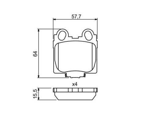 Brake Pad Set, disc brake BP1166 Bosch, Image 2