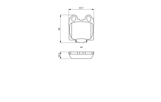 Brake Pad Set, disc brake BP1166 Bosch, Image 7