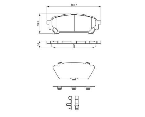 Brake Pad Set, disc brake BP1167 Bosch, Image 3