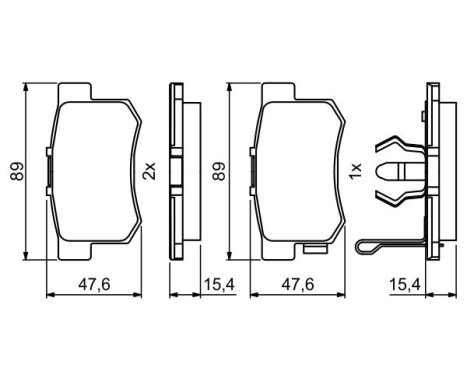 Brake Pad Set, disc brake BP1168 Bosch, Image 7