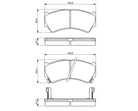 Brake Pad Set, disc brake BP1169 Bosch, Image 7